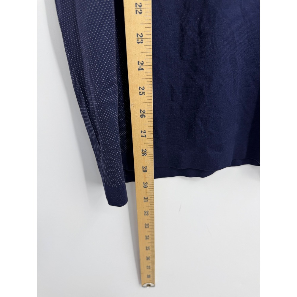 Fabletics Training day T-Shirt Mens XXL Navy Blue Mesh Performance Short Sleeve - Picture 5 of 6
